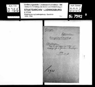 Ortspolizeiliche Vorschrift betr. Verkehr mit Kraftfahrzeugen und Fahrrädern in Ober-Esslingen