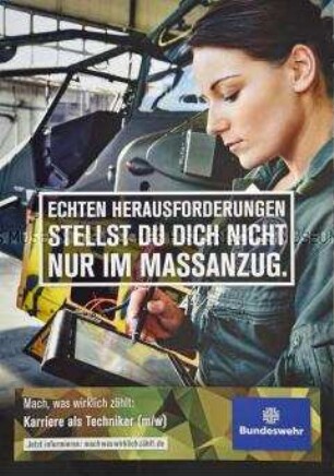 Plakat der Anwerbekampagne "Mach, was wirklich zählt" des Bundesministeriums der Verteidigung
