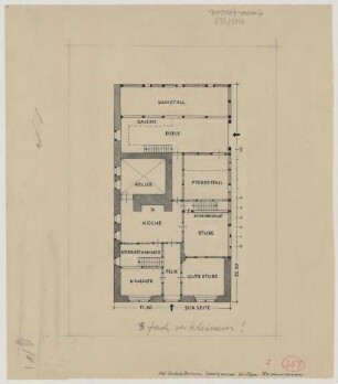 Saalhausen (Kreis Olpe): Hof Deitmer-Gerlach. Reidemeisterhaus (Grundriss)