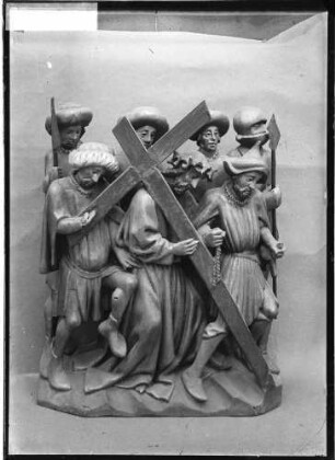 Schwäbisch Hall Sankt Katharinen Kirche Retabel Darstellung Kreuzgang (um 1450)