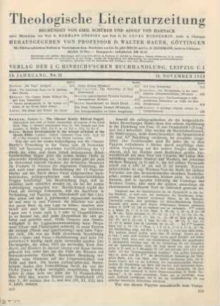 409-412 [Rezension] Kenyon, Frederic G., The Chester Beatty Biblical Papyri