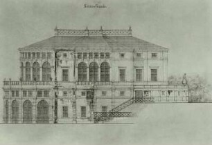 Dresden, Brühlschen Terrasse, 4. Belvedere von Otto von Wolframsdorf, Seitenfassade
