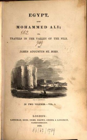 Egypt and Mohammed Ali or travels in the valley of the Nile : in two volumes. 1