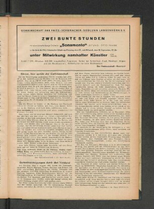 Börner, hier spricht der Gartenausschuß