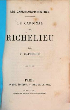 Le cardinal de Richelieu