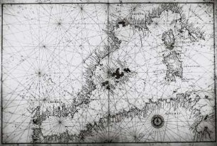 Westliches Mittelmeer mit Balearen, Korsika und Sardinien. Doppelseite (Blatt 8v und 9r)