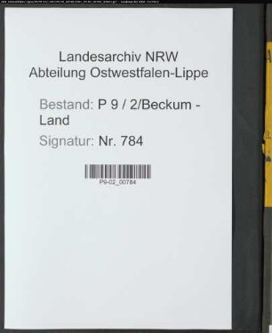 Sterberegister Standesamt Beckum-Land
