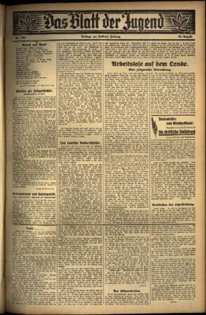 Zweite Ausgabe vom Mittwoch, den 24. August 1932.
