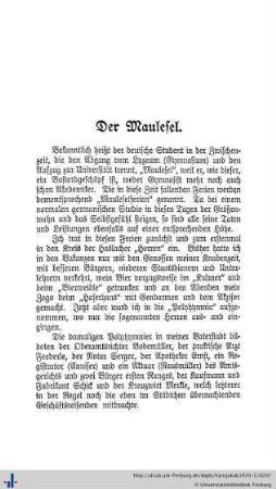 Der Maulesel.