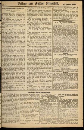 Zweite Ausgabe vom Samstag, den 20. Januar 1883.
