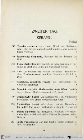 Keramik (Nr. 243-316)