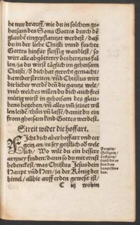 Streit wider die hoffart.