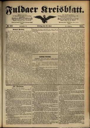 Ausgabe vom Freitag, den 10. Juni 1910.