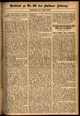 Ausgabe vom Samstag, den 05. Mai 1883.