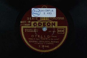 Otello : Credo di Jago: "Credo in un Dio crudel" / (Verdi)