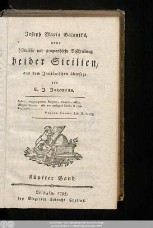 5: Joseph Maria Galantis Geographie der sämmtlichen Staaten des Königs von Sardinien