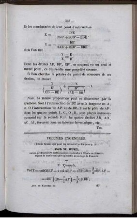 Volumes engendres.