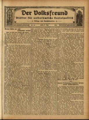 Ausgabe vom Sonntag, den 08. Juni 1913.