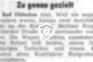 Zu genau gezielt
