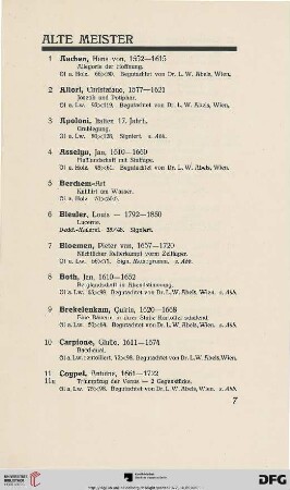 Alte Meister (Nr. 1-51)