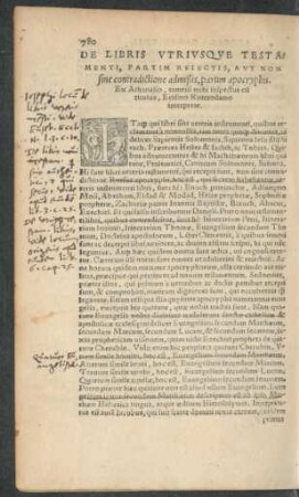 De Libris Utriusque Testamenti, Partim Reiectis ...