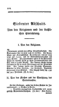 Siebenter Abschnitt. Von den Religionen und der kirchlichen Einrichtung
