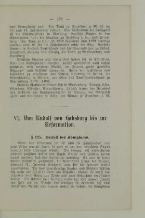 VI. Von Rudolf von Habsburg bis zur Reformation