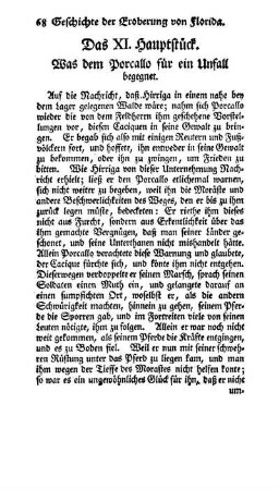 Das XI. Hauptstück - Was dem Porcallo für ein Unfall begegnet.