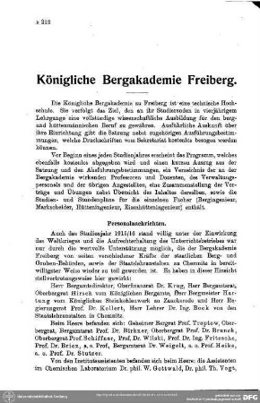 Königliche Bergakademie Freiberg