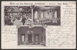 Ansichtskarte Restaurant „Arminhallen“, Kommandantenstraße [2/4]
