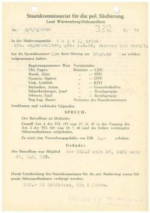 Gogel, Erich