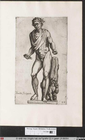 Statue des Bacchus mit Panther.