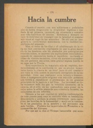 Hacía la cumbre