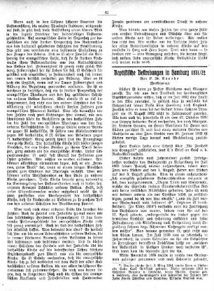 Baptistische Bestrebungen in Hamburg 1831/32