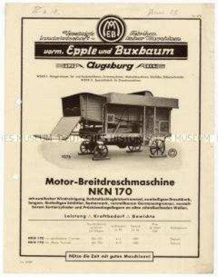 Motor-Breitdreschmaschine
