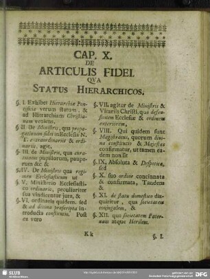 Cap. X. De Articulis Fidei Qua Status Hierarchicos
