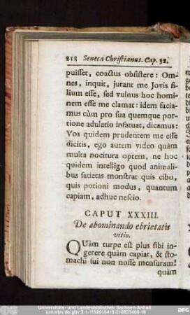 Caput XXXIII. De abominando ebrietatis vitio.