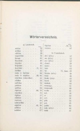 Wörterverzeichnis.
