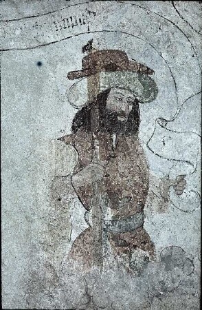 Christus als Salvator Mundi zwischen einem Propheten (?) und Paulus