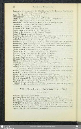 XIII. Mannheimer Bezirksverein.