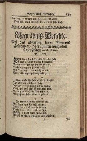 Begräbniß-Getichte.