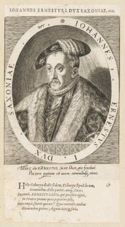 Bildnis des Iohannes Ernestvs I. Dvx Saxoniae