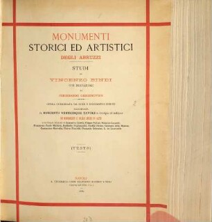 Monumenti storici e artistici degli Abruzzi : studi, Testo [2]