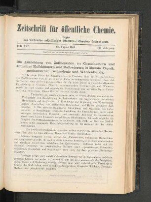 Heft XVI. 30. August 1901.