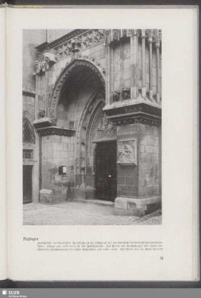 Kitzingen, Hauptportal der katholischen Pfarrkirche zu St. Johannes