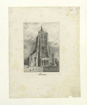 Münster. Westfassade. Um 1850