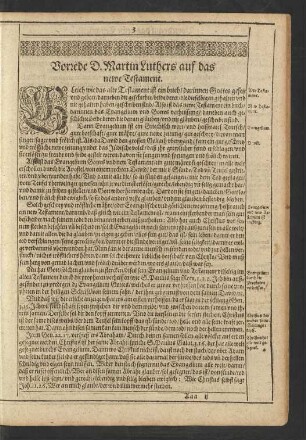 Vorrede D. Martin Luthers auf das newe Testament.