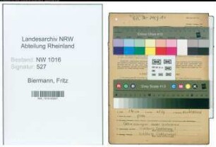 Entnazifizierung Fritz Biermann , geb. 11.11.1903 (Schuhmacher)