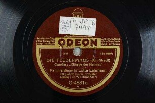 Die Fledermaus : Csardas: "Klänge der Heimat" / (Joh. Strauß)