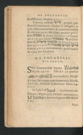 De Vocabulis Syriacis.